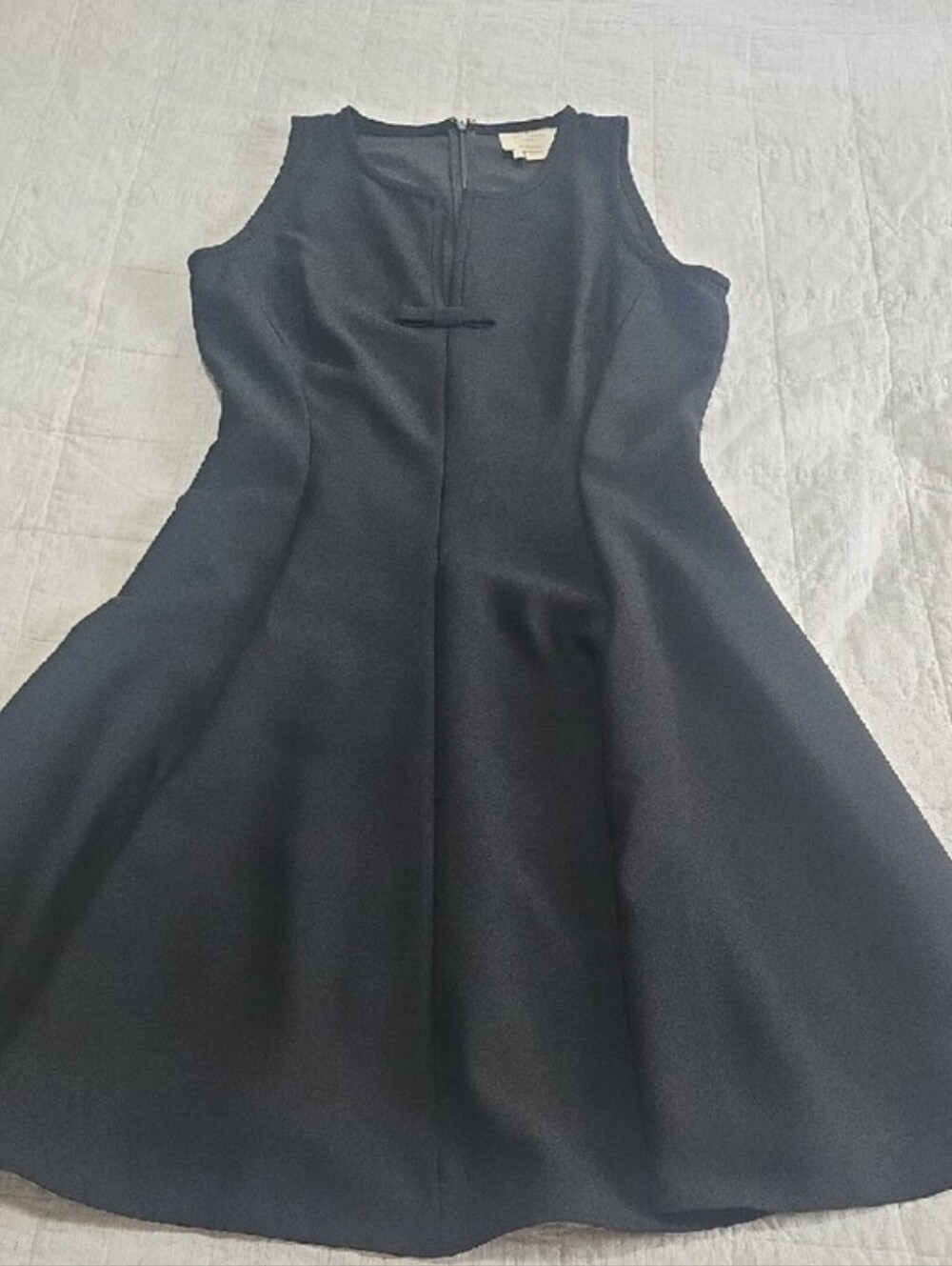 kate spade Black Sleeveless A-Line  Dress With Bow Detail